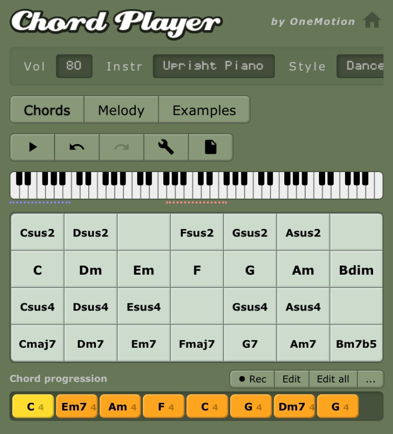 免費線上伴奏軟體_Chord Player
